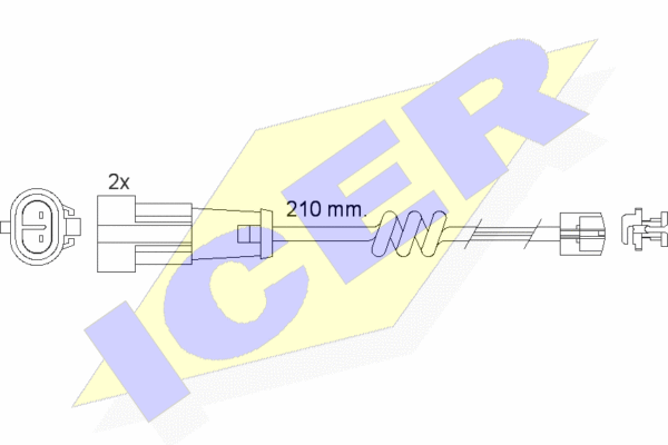 Senzor de avertizare,uzura placute de frana 610471 E C ICER